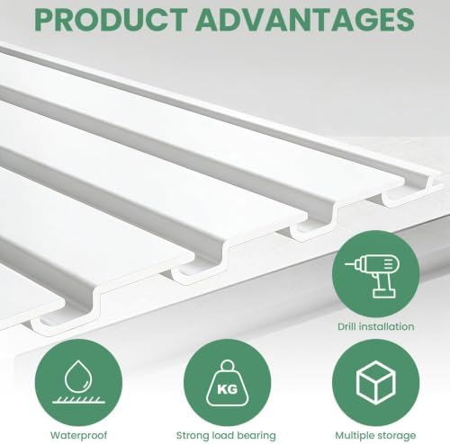 4x8 ft Slatwall Panel Wall Storage Systems, Slat Wall Paneling Garage Wall - Image 4