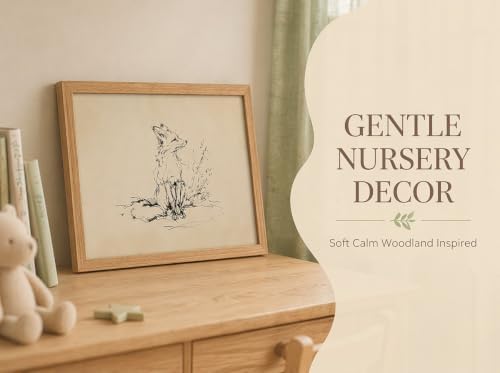 guajunsanh Framed Fox Sketch Wall Art, Vintage Fox Drawing Canvas Print - Image 3