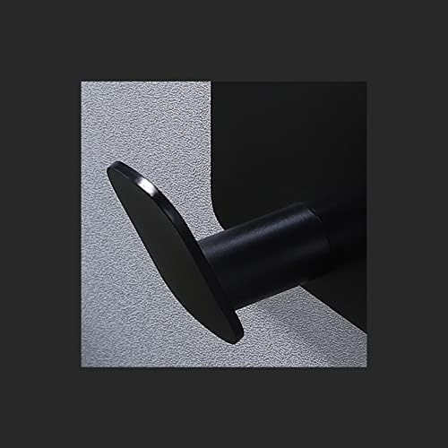 DELITON 26lb Heavy Duty Adhesive Towel Hooks, No-Damage 4 Pack Matte Black - Image 4