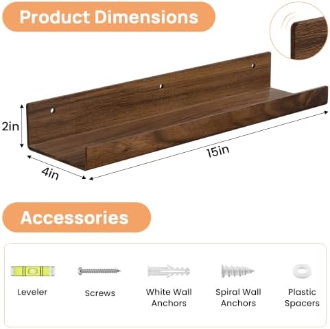upsimples 4 Pcs 15" Acrylic Shelves - Image 3
