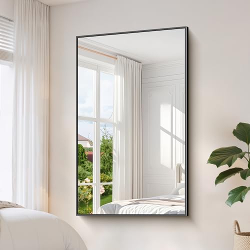 YIROMAN Bathroom Mirror 60"x30", Large Matte Black Bathroom Mirror - Image 4