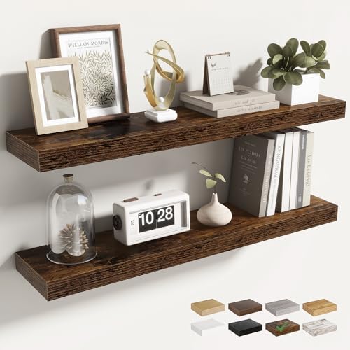Acovy 30 Inch Floating Shelves for Wall 2 Pack, Wall Mounted Floating Shelf by Acovy