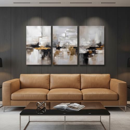 Neutral Abstract Landscape Textured Modern Wall Art - Image 7