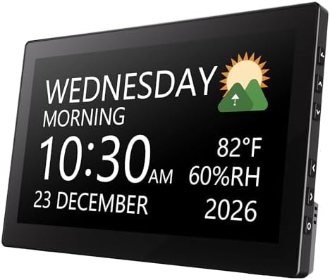 Raynic Digital Clock, 10.1 Inch Large Display Calendar Clock by Raynic