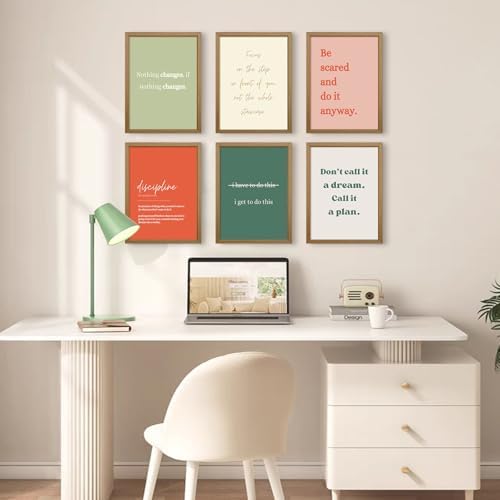 Office Wall Art Motivational Posters Inspirational Quote Canvas Wall Decor - Image 4