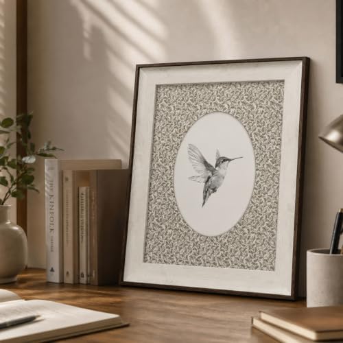 razliubit Hummingbird Wall Art Prints, Vintage Replaceable Framed Vintage Wall - Image 2