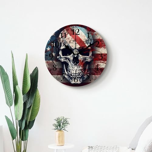 Round Analog Wall Clocks Non-Ticking Silent Clock Battery Operated Clcoks - Image 7