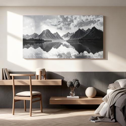 I@U Modern Landscape Wall Art Decor Abstract Black And White Wall Art Prints - Image 3