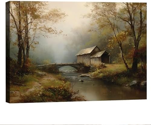 Serene Landscape Canvas Wall Art by Unknown