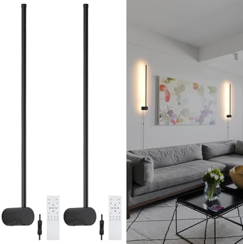KELUOLY Dimmable Plug in Wall Sconce Set of 2, Adjustable Color Temperature by KELUOLY