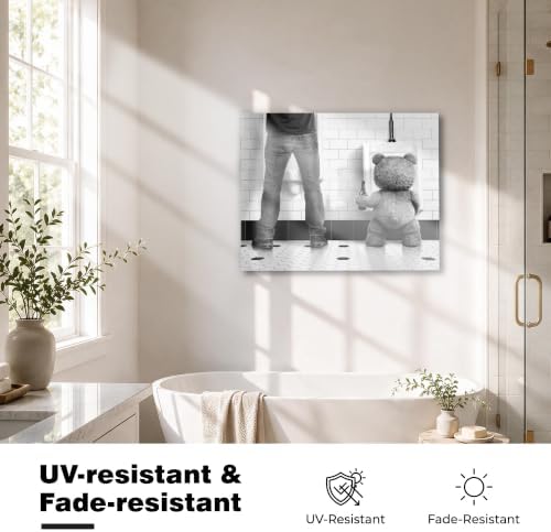 B.B.F MAKE Funny Teddy Bear Canvas Wall Art - Image 4