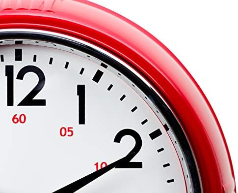 Kiera Grace Wall Clock, 9.5 Inch, Retro Red ClassicWall Clocks Battery Operated - Image 4