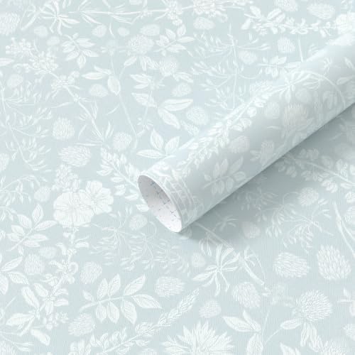 Guvana Blue and White Peel and Stick Wallpaper Floral Wallpaper Slef Adhesive by Guvana