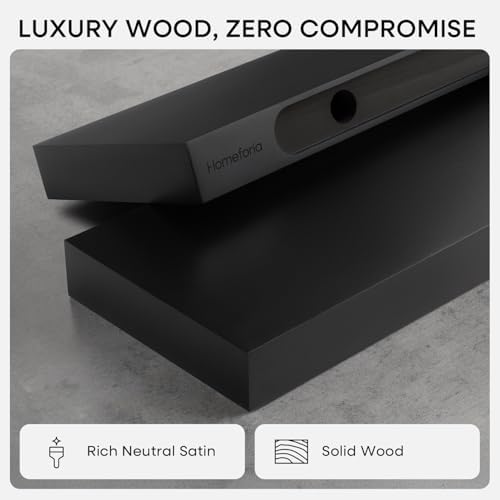 Homeforia 30 Inch Floating Shelves, High-End Solid Pine Wood - Image 4