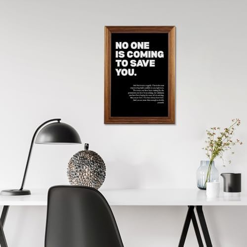 No One Is Coming To Save You Motivational Canvas Wall Art, Empowering - Image 5