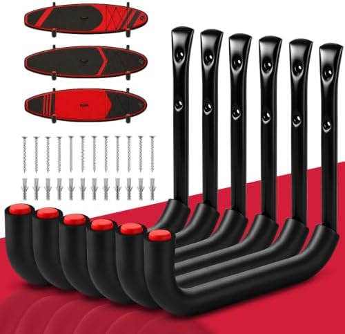 SEDY 6 Pack Heavy Duty Garage Hooks, Ladder Hooks by SEDY
