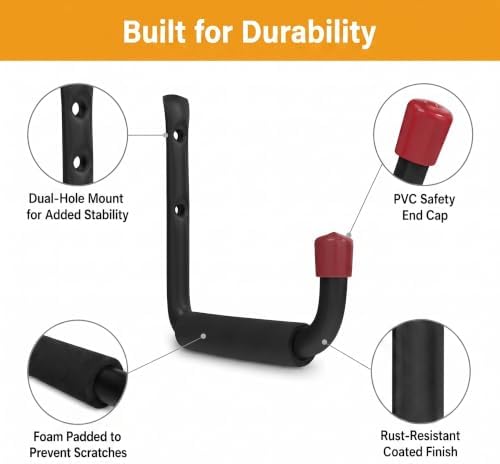 6 Pack Garage Hooks Heavy Duty, Utility Steel Hooks - Image 4