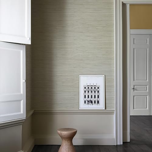 HueBurst Grasscloth Peel and Stick Wallpaper 17.3" x 118" Renter Friendly - Image 4