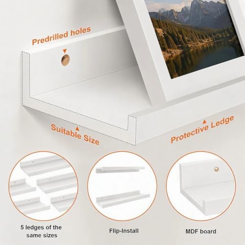 36inch Long Floating Shelves for Wall Decor, 5-Set Shelves - Image 4