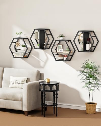 CHOEZON 18.9 inch Gaming Floating Shelves, Hexagon Shelves - Image 6