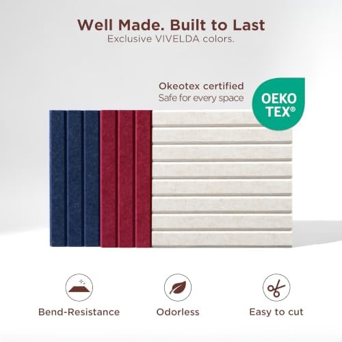 VIVELDA Large Felt Bulletin Board 48 x 36 Inch - Image 4