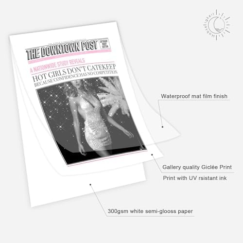 Habseligkeit Pink Fashion Wall Art Prints, Trendy Cute Wall Art Posters - Image 3