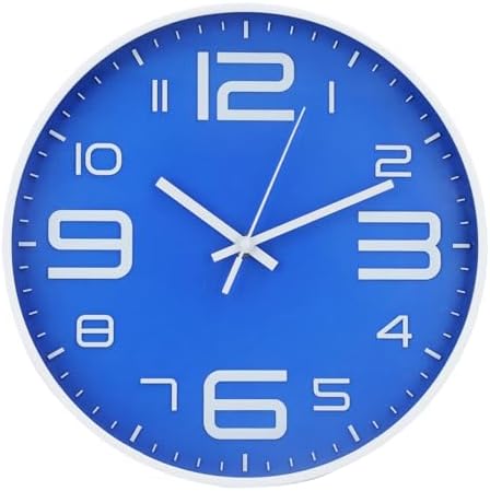 Wall Clock Modern Non-Ticking Battery Operated Wall Clocks Silent Quartz by BAKBRAND