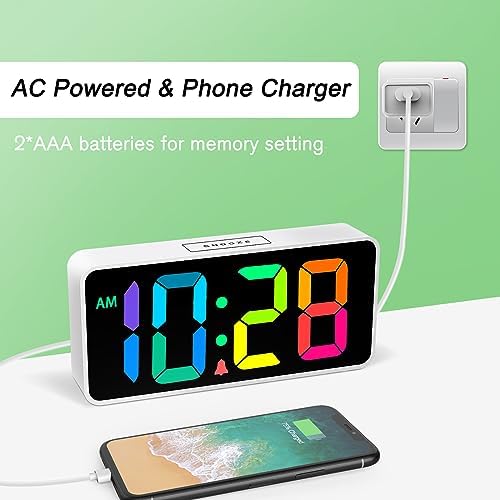 Welgo 7.5 Inches Large Dimmable Digital Alarm Clock - Image 6