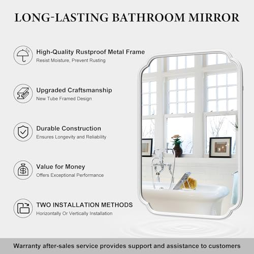 Ferytange White Bathroom Mirror - Image 6