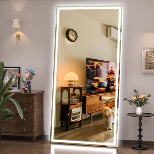 Hasipu Full Length Mirror with Lights, Full Body Dressing Hanging Mounted Mirror - Image 6