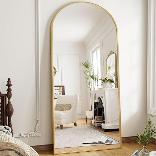 OGCAU Arched Full Length Mirror 76"x34" Large Floor Full Body Mirror by OGCAU