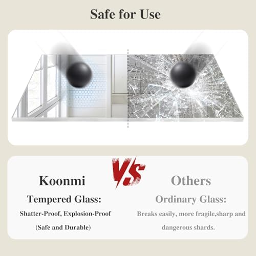 Koonmi Silver Rectangle Wall Mirror, 30x60 Inch Bathroom Mirror, Aluminum Frame - Image 4