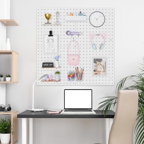 FZK Modular Plastic Pegboard Wall Organizer Kit, 4 Panels - Image 2