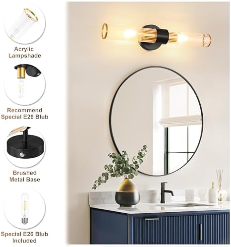 Black Gold Battery Operated Wall Sconces Set of Two, Sconces Wall Decor - Image 6