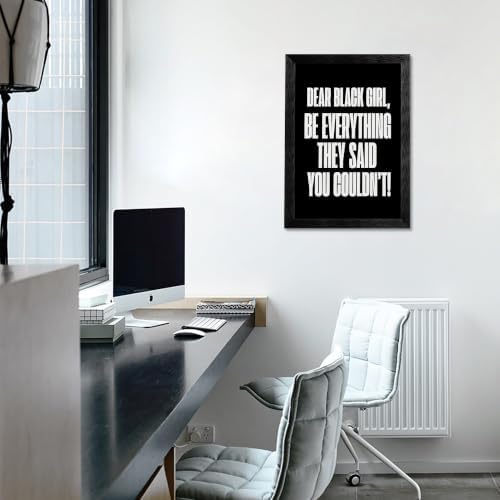 Black Framed Be Everything They Said You Couldn't Motivational Canvas Wall Art - Image 3