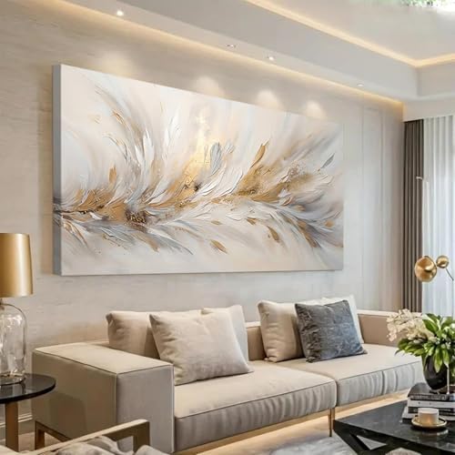 ONEOLTN Golden Feather Wall Art Canvas Print by Unknown