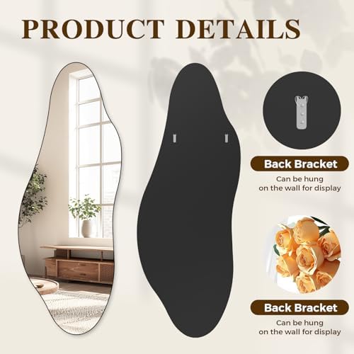 QDSSDECO 63" x 24" Full Length Mirror Irregular Star Shaped - Image 3