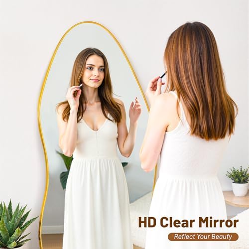 Antok Irregular Full Length Mirror, Standing Hanging Leaning Irregular Mirrors - Image 5