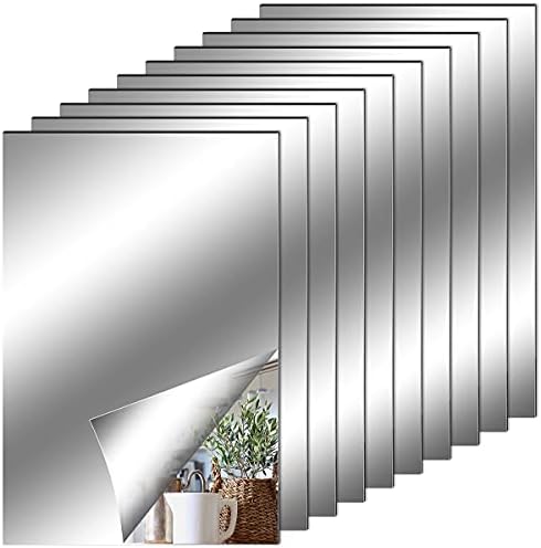 Fantasyon 10 Pieces Flexible Mirror Sheets, Self Adhesive Decorative Plastic by Fantasyon