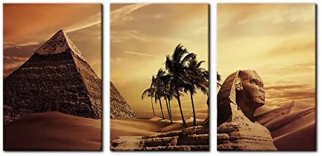 Pacimo Ancient Egypt Secrets Painting on Canvas Pyramid Sphinx Modern Wall Art by Pacimo