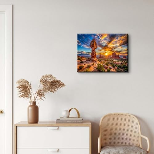 Sunset Nature Desert Wall Art Zion National Park Poster Canvas Prints Photo - Image 2