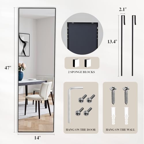 DUMOS Full Length Mirror Over the Door - Image 2