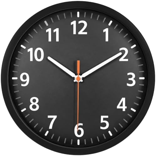 12" Modern Silent Battery Wall Clock, Decorative Wall Clocks Indoor by MABPEDO