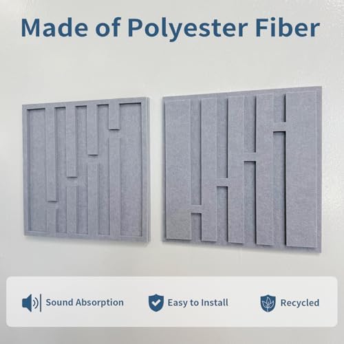 3D Decorative Felt Double-layer Acoustic Panels Linear Pattern - Image 4