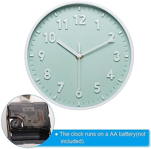 PATIKIL 8 Inch Wall Clock, 3D Number Quartz Battery Operated Silent Non-Ticking - Image 4