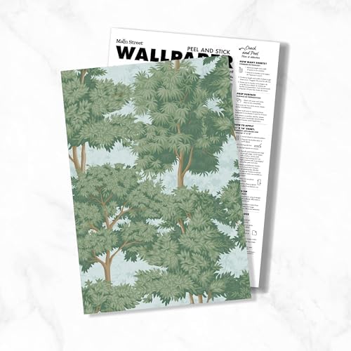 Main Street Peel and Stick Wallpaper Sheets, Toile Forest - Image 6