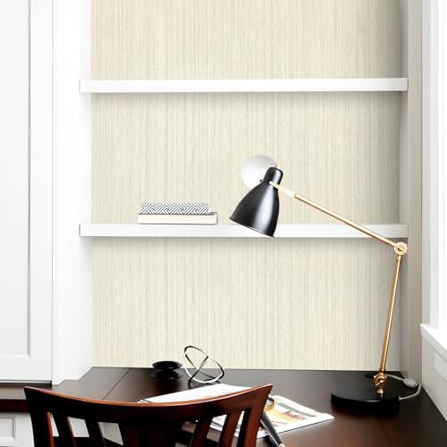 Grasscloth Peel and Stick Wallpaper Textured Fabric Contact Paper 16x118in - Image 6