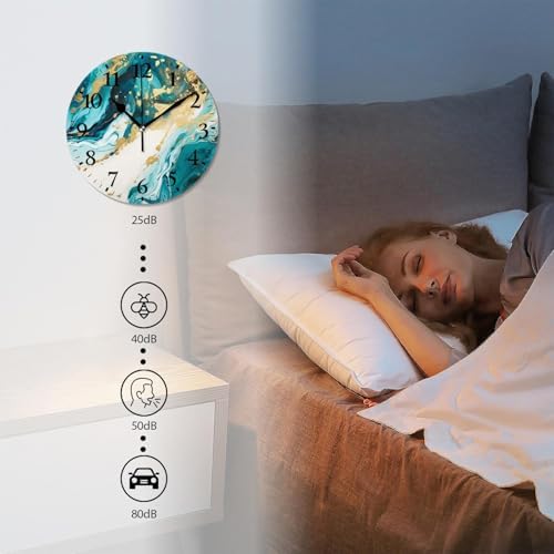 Round Analog Wall Clocks Non-Ticking Silent Clock Battery Operated Clcoks - Image 4
