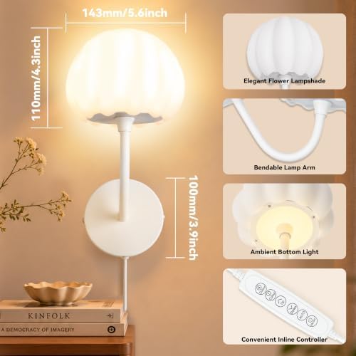 Plug in Wall Sconces Lamp, Wall Light Fixture - Image 2