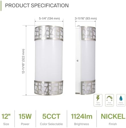 ASD 12 Inch LED Indoor Wall Sconce - Image 2